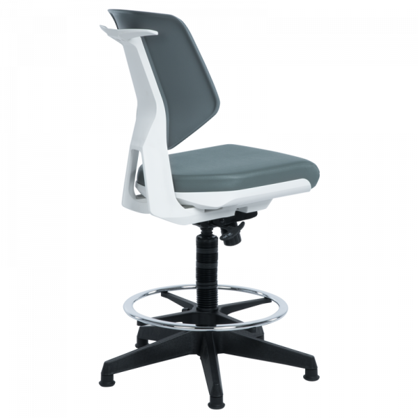 Работен стол в сив цвят.