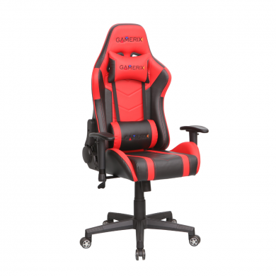 ГЕЙМЪРСКИ СТОЛ ESCAPE GAMERIX ЕКО КОЖА ЧЕРЕН + ЧЕРВЕН