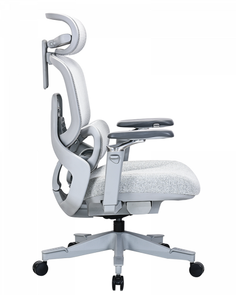 Сив ергономичен стол.