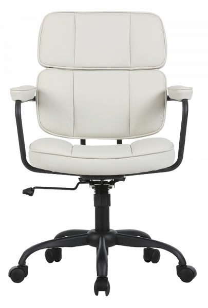 Работен стол в бял цвят.