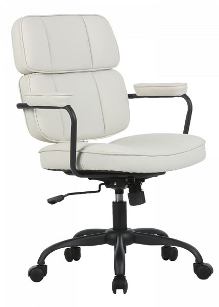 Работен стол в бял цвят.