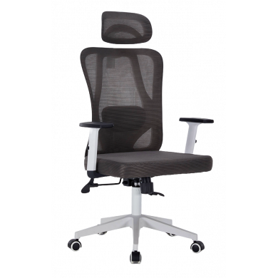 ЕРГОНОМИЧЕН СТОЛ VELLA МЕШ ТЪМНОСИВ