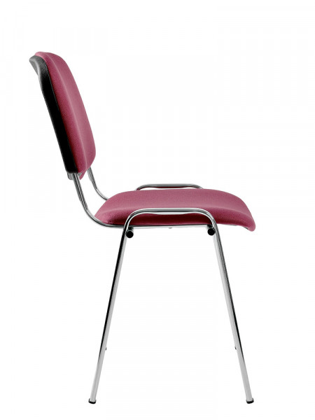 Посетителски стол в цвят бордо.