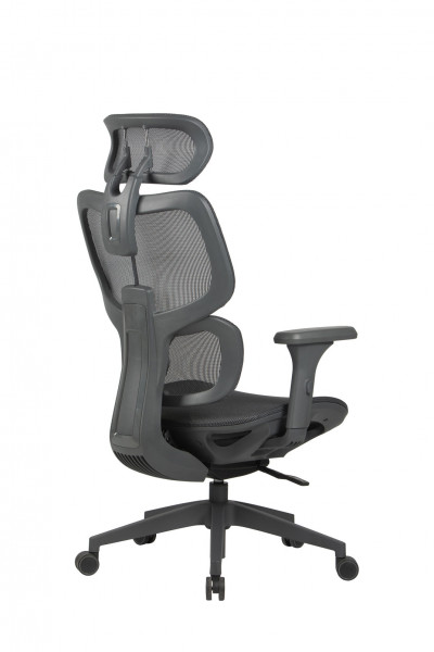 Ергономичен стол в черен цвят.