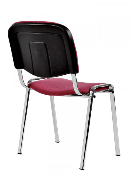 Посетителски стол в цвят бордо.