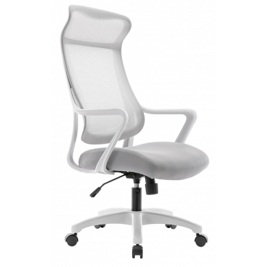 ЕРГОНОМИЧЕН СТОЛ SMOOTH WHITE СИВ