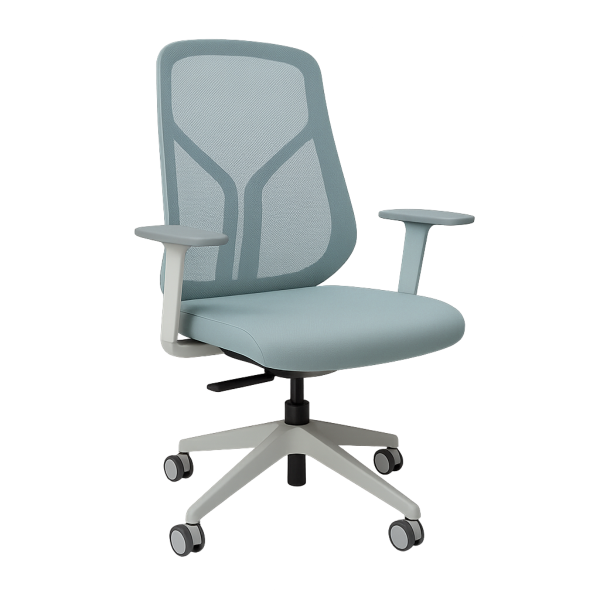 Син работен стол.