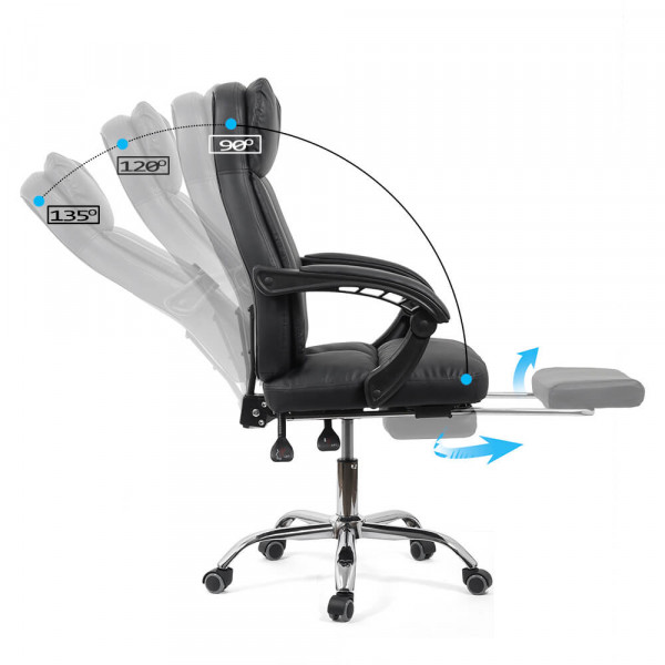 Директорски стол в черен цвят.