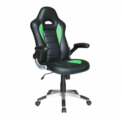 ГЕЙМЪРСКИ СТОЛ FORM ЕКО КОЖА ЧЕРЕН + ЗЕЛЕН