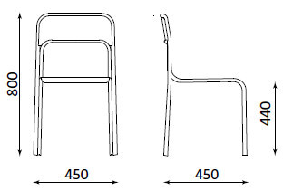 Посетителски стол в черен цвят.