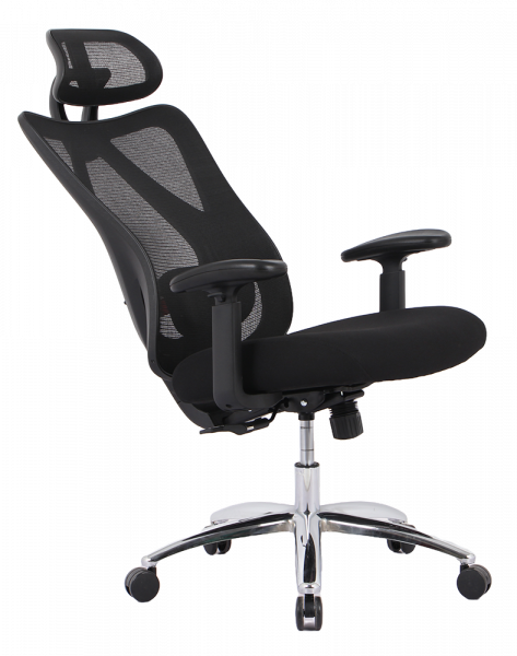 Ергономичен стол в черен цвят.