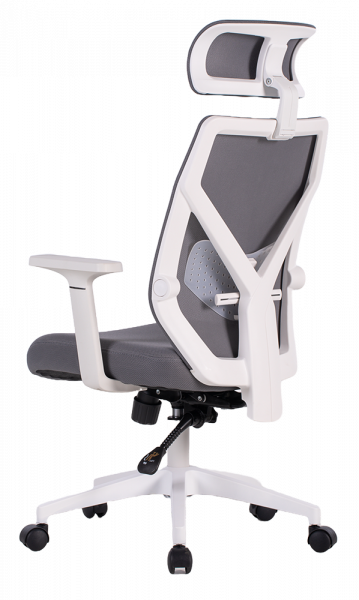 Сив ергономичен стол.