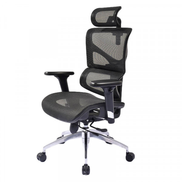 Ергономичен стол в черен цвят.