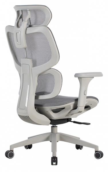 Сив ергономичен стол.