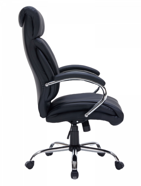 Черен директорски стол в естествена кожа.