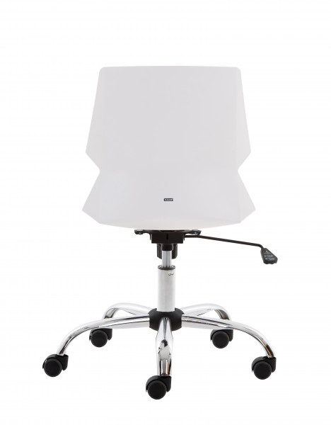 Работен стол в бял цвят.