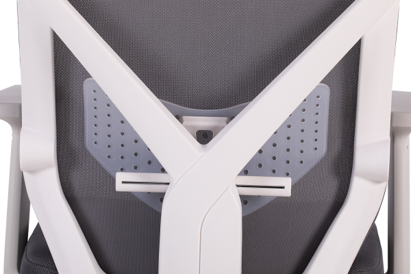 Сив ергономичен стол.