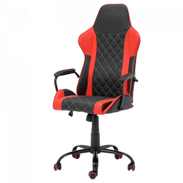 Геймърски стол в червен цвят.