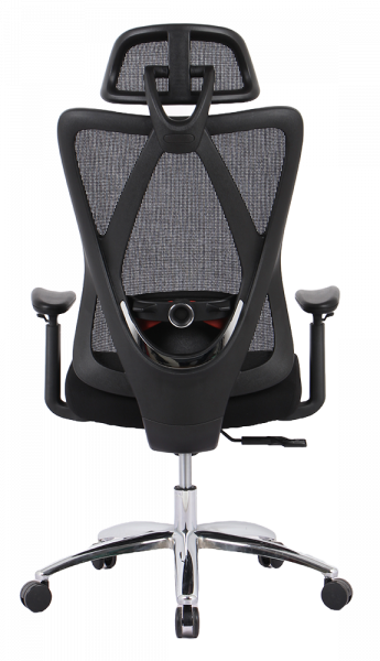 Ергономичен стол в черен цвят.