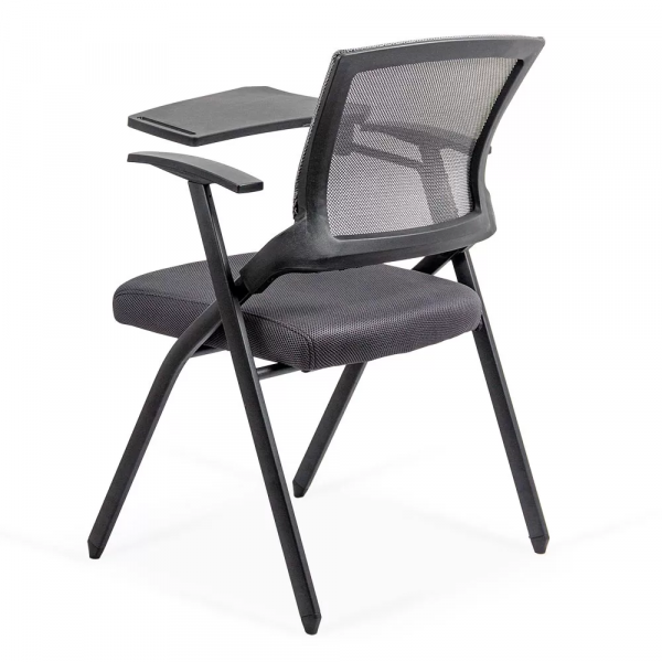 Посетителски стол в сив цвят.