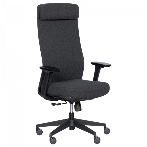 Ергономичен стол в черен цвят.