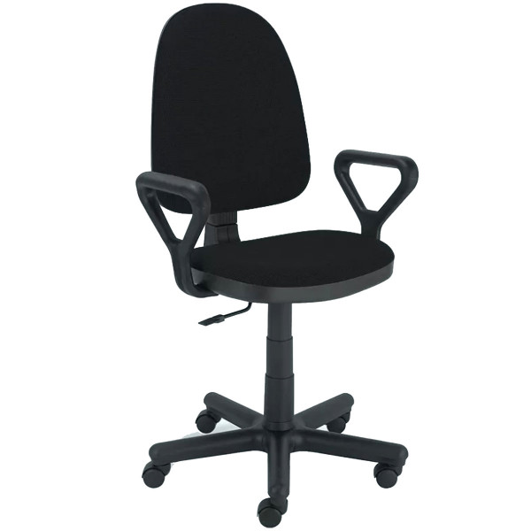 Работен стол в черен цвят.