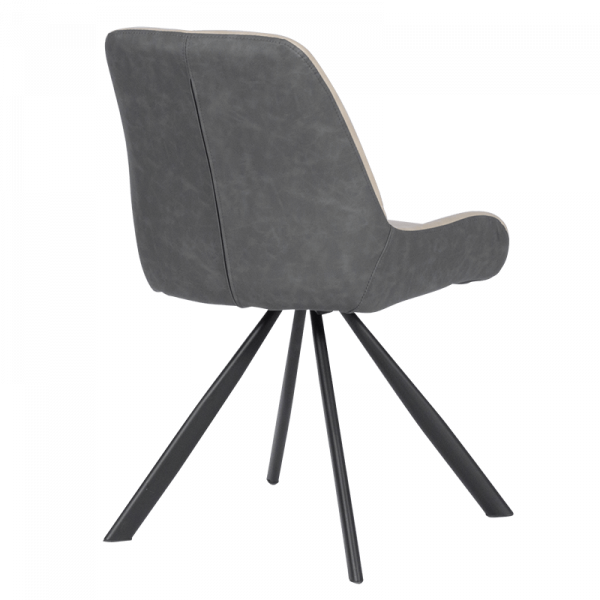 Трапезен стол в цвят крем.