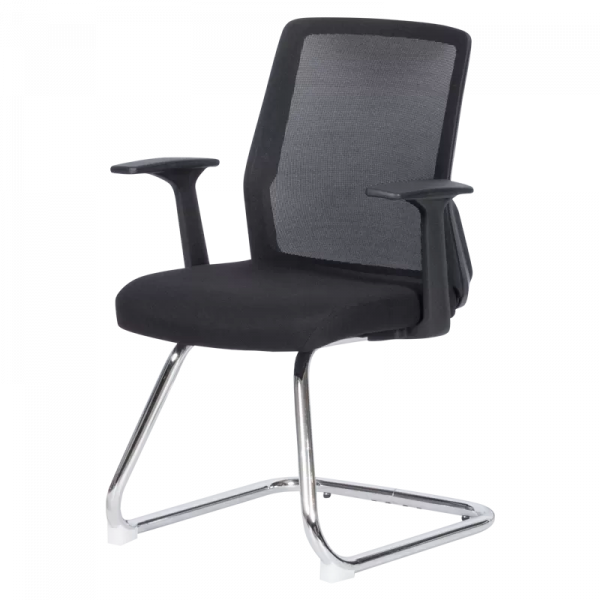 Посетителски стол в черен цвят.