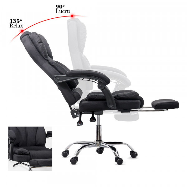 Директорски стол в черен цвят.