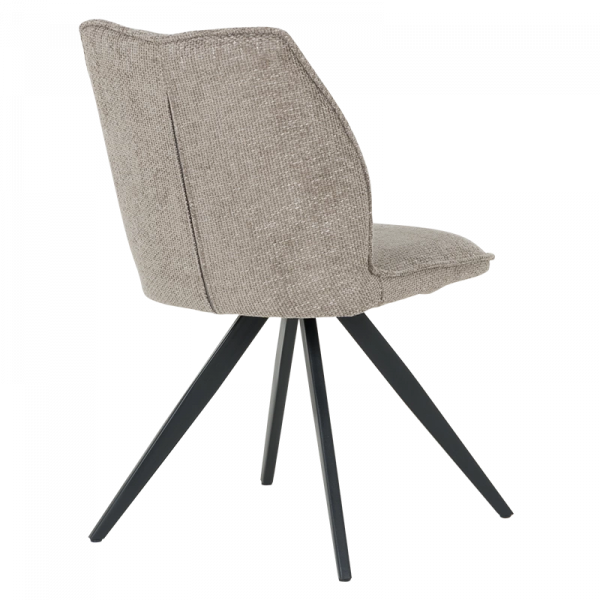 Трапезен стол в бежов цвят.