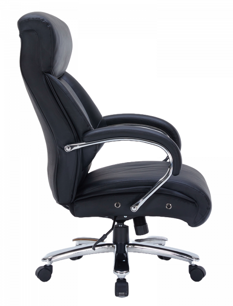 Черен директорски стол в естествена кожа.