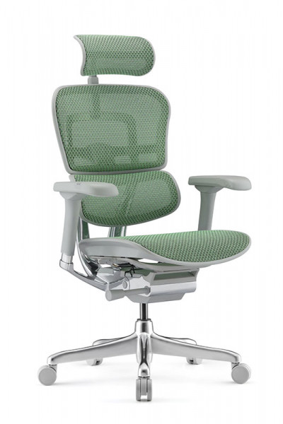 Ергономичен стол в зелен цвят.