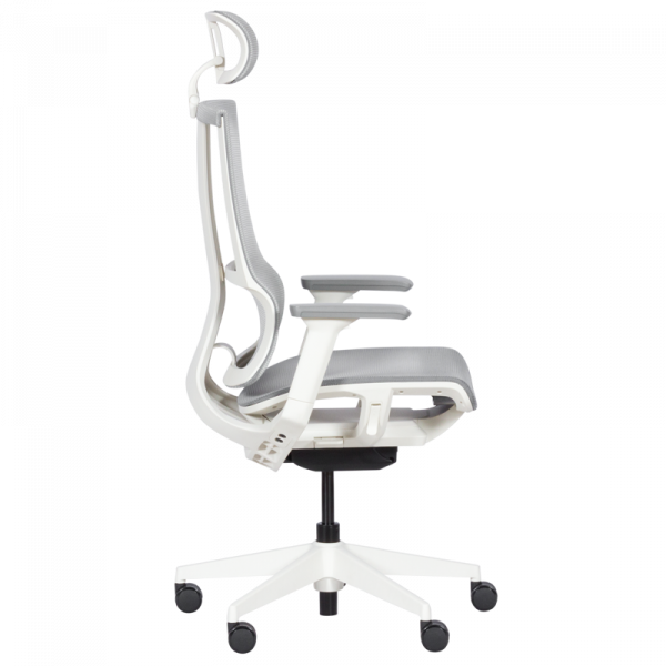 Ергономичен стол в сив цвят.