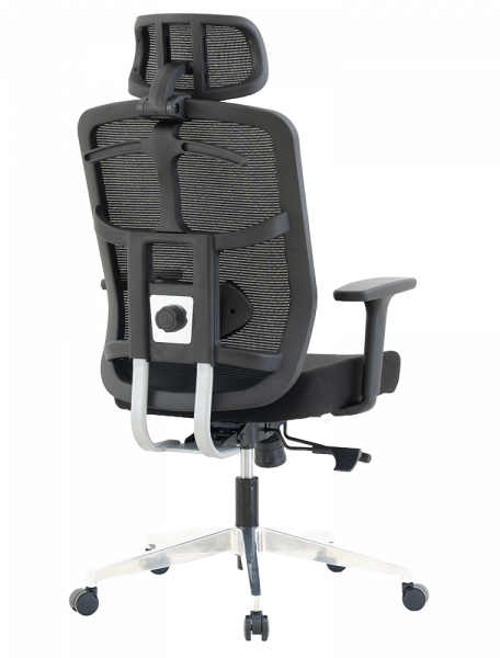 Черен ергономичен стол.