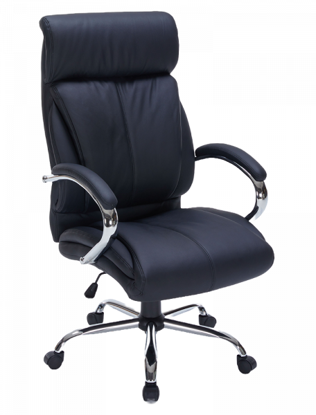 Черен директорски стол в естествена кожа.