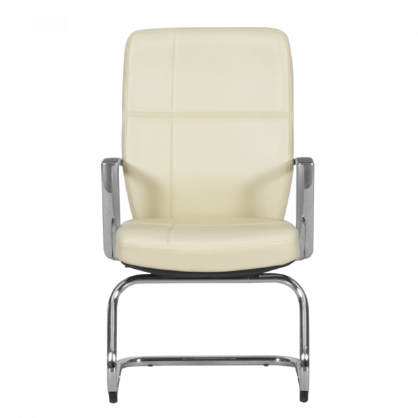 ПОСЕТИТЕЛСКИ СТОЛ SIENA LUX ЕСТЕСТВЕНА КОЖА КРЕМ