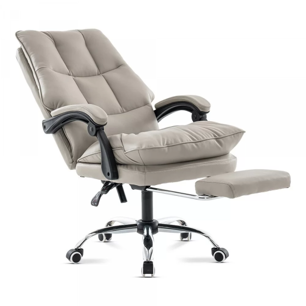 ДИРЕКТОРСКИ СТОЛ SOLOMON ЕКО КОЖА СИВ