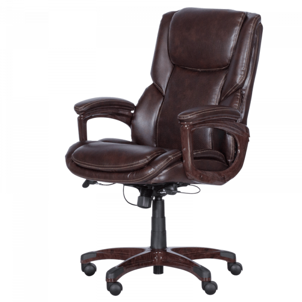 Директорски стол в тъмно кафяв цвят.