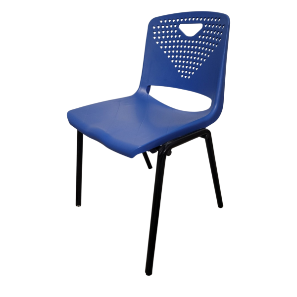 Син посетителски стол.