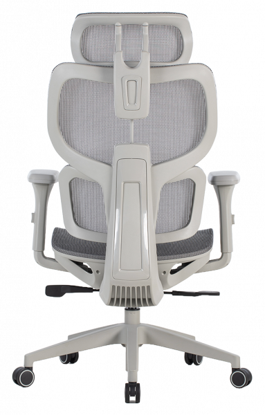 Сив ергономичен стол.