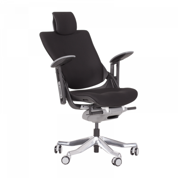 Ергономичен стол в черен цвят.