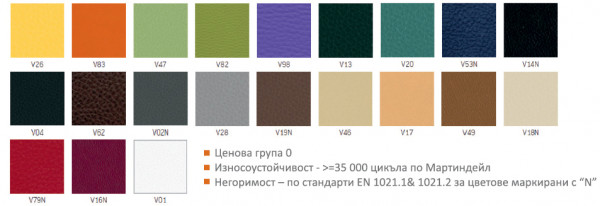 Работен стол в 21 цвята.