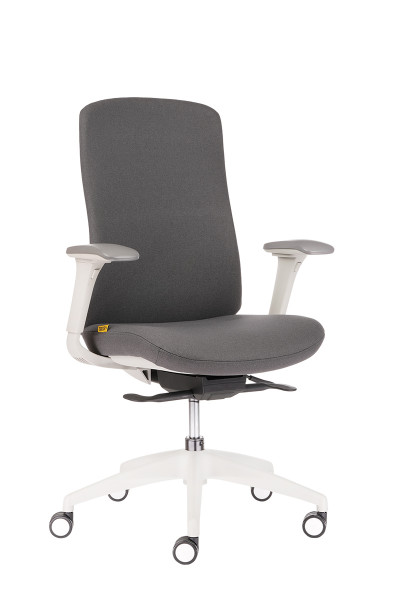 Ергономичен стол в сив цвят.