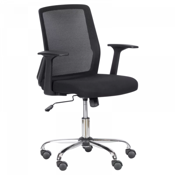 Работен стол в черен цвят.