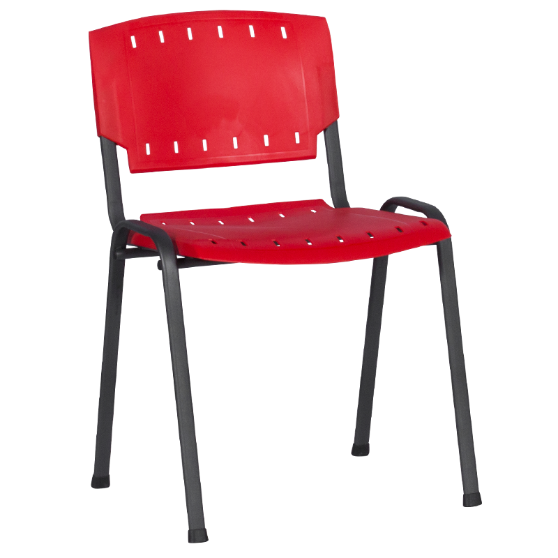 Посетителски стол в черен цвят.