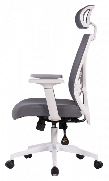 Сив ергономичен стол.