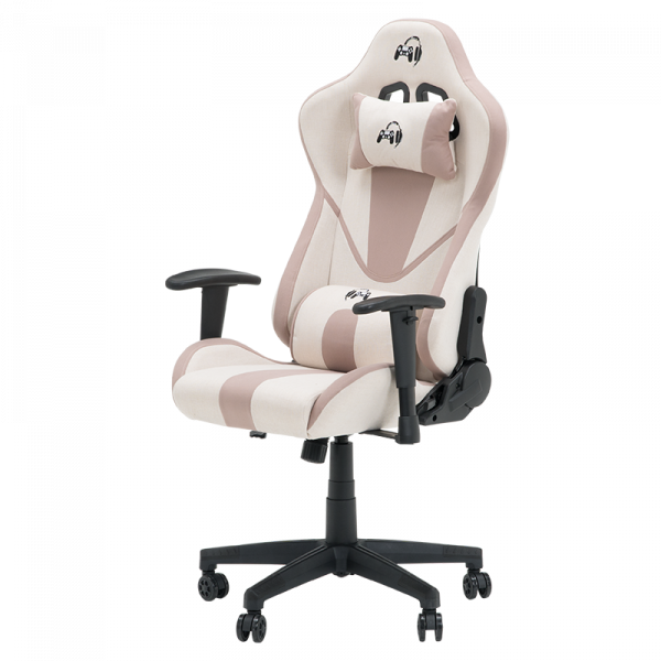 Геймърски стол в цвят крем.