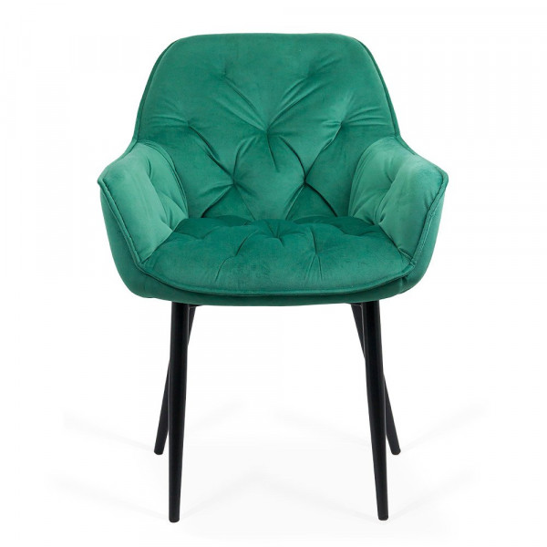 Трапезен стол в зелен цвят.