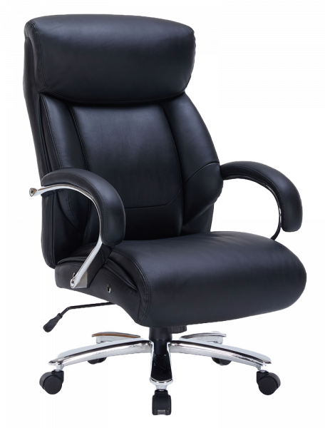 Черен директорски стол в естествена кожа.