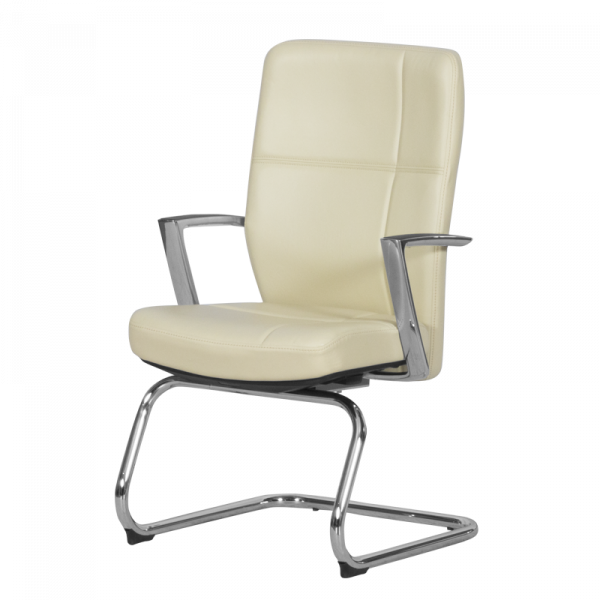 ПОСЕТИТЕЛСКИ СТОЛ SIENA LUX ЕСТЕСТВЕНА КОЖА КРЕМ